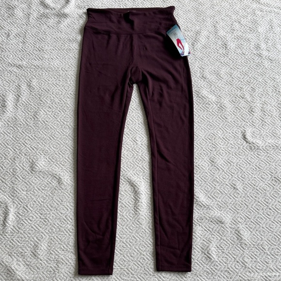 NWT Assets By Spanx Deep Burgundy Leggings Size L - Picture 2 of 10